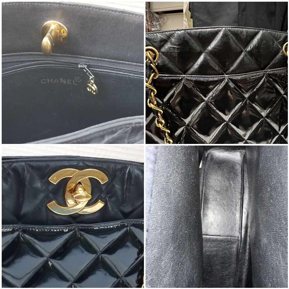CHANEL Timeless Huge CC 24K Gold Plated Quilted leather chain strap Tote handbag - Picture 14 of 16